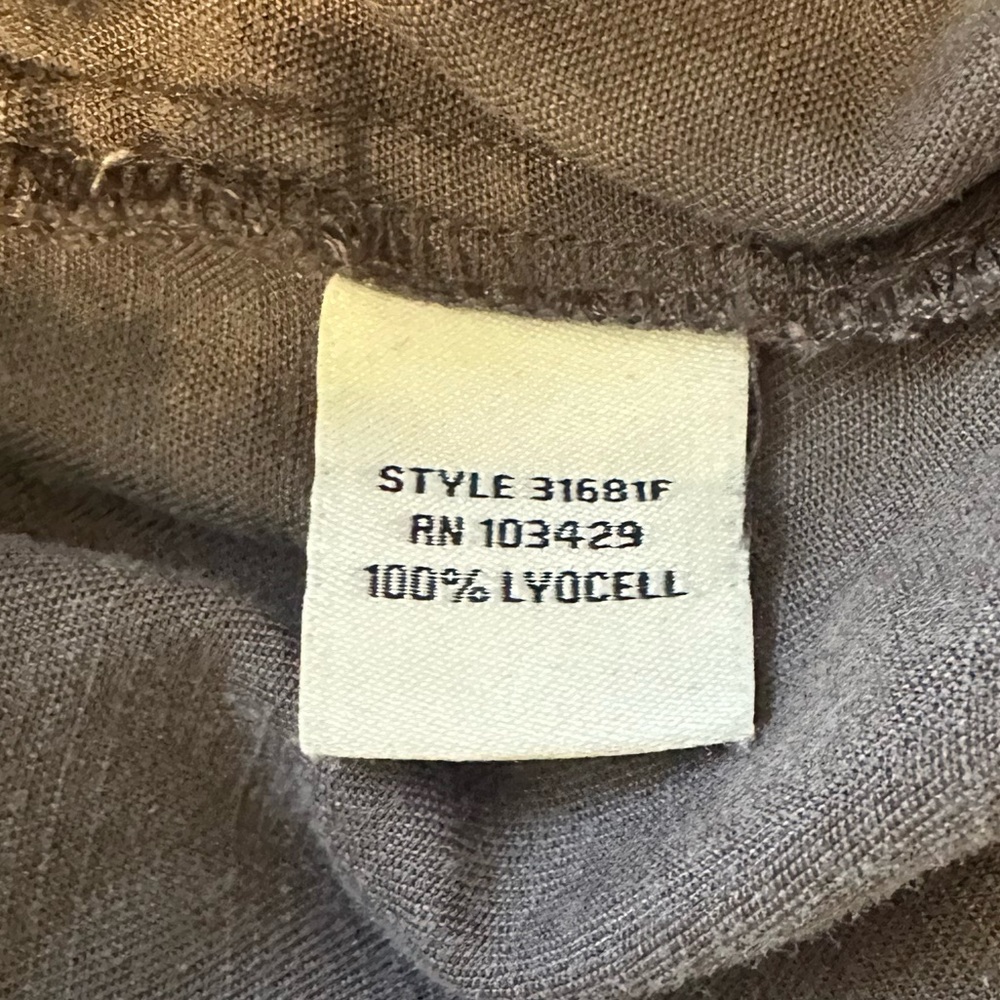 CAFE MARRAKESH charcoal gray elastic drawstring waist pull on style shorts sz L - Picture 6 of 6